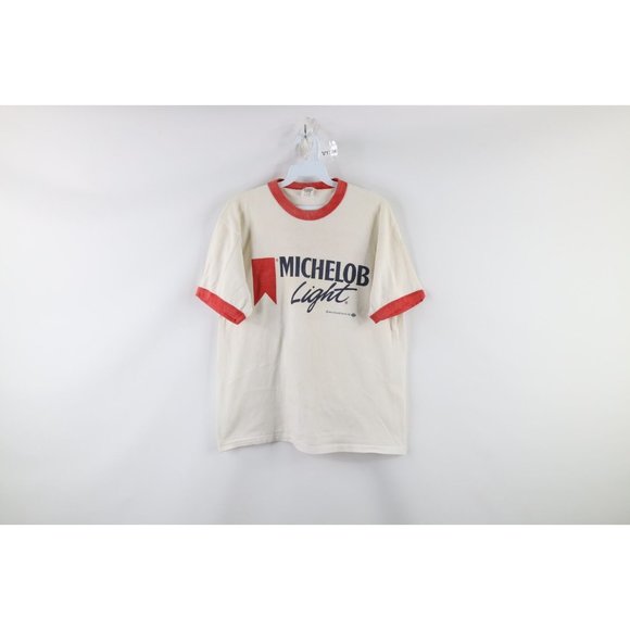 Vintage Other - Vintage 80s Large Michelob Light Ohio State Soccer Tournament Ringer T-Shirt USA